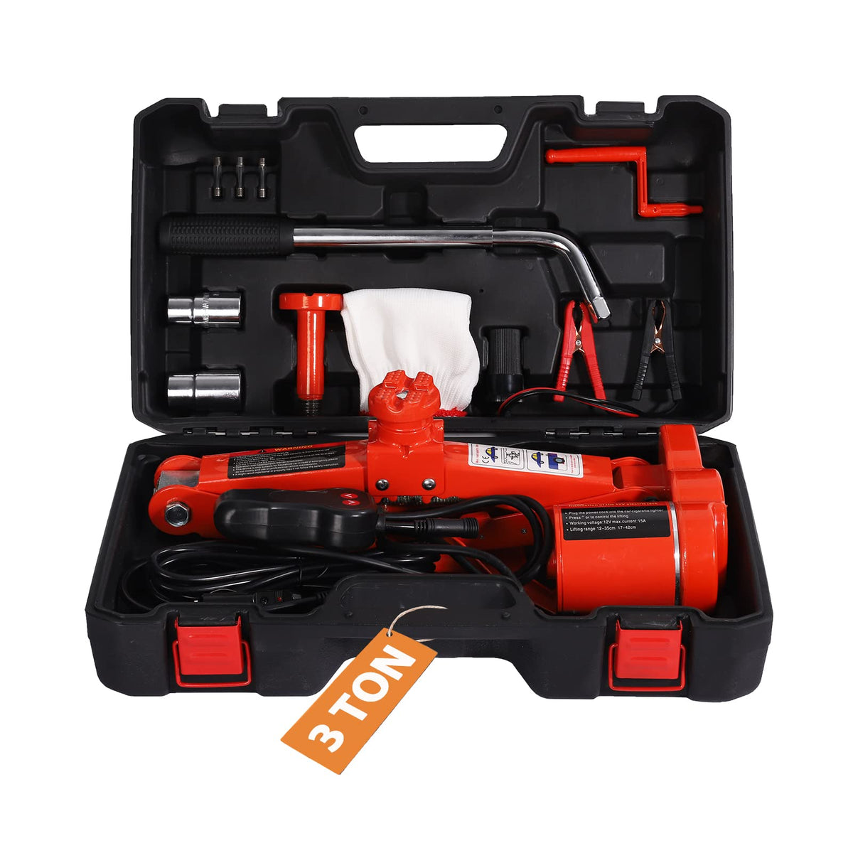 3 Ton Electric Car Scissor Jack with Telescoping Lug Wrench Y2499