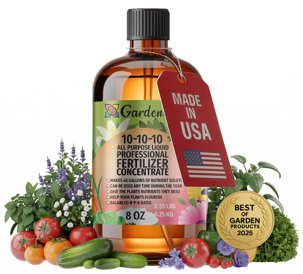10-10-10 All Purpose Liquid Plant Food Fertilizer Concentrate 8 OZ V66359