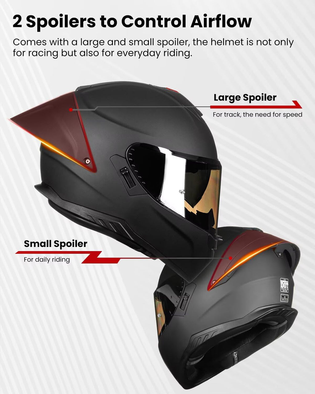 Full Face Motorcycle Helmet DOT C364249
