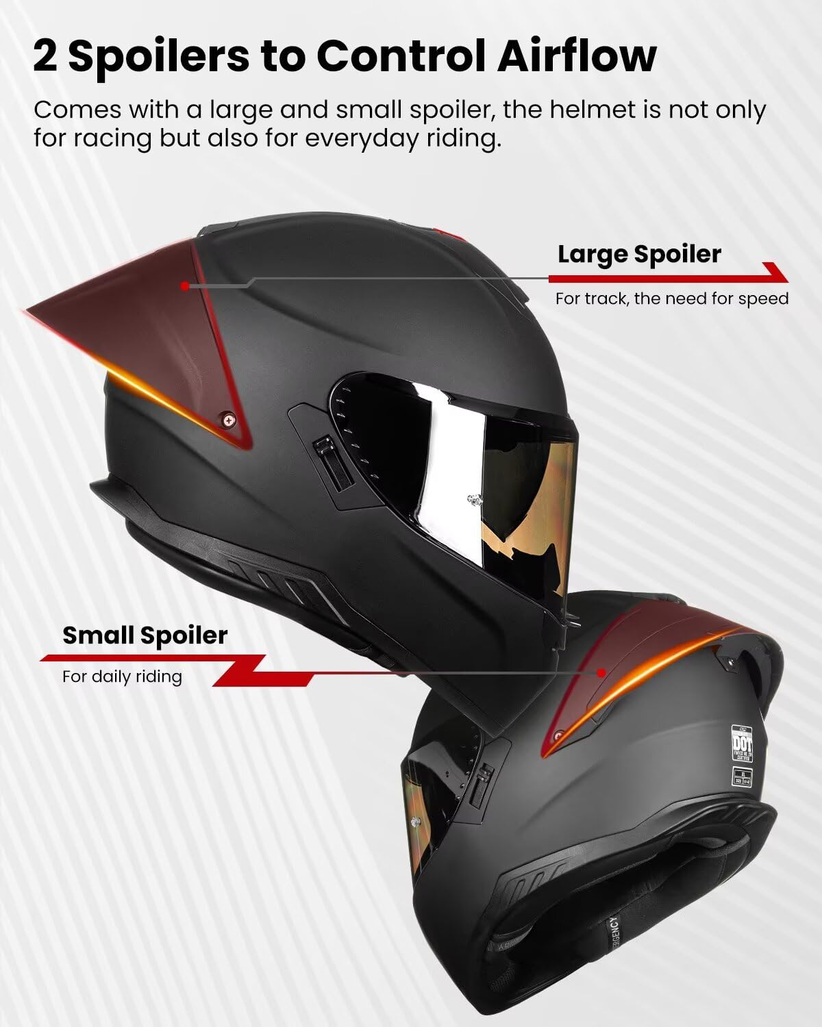 Full Face Motorcycle Helmet DOT C364249