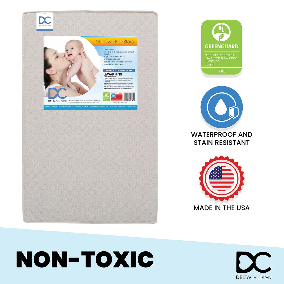 3-Inch Mini Portable Crib Mattress D24917