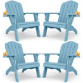 Oversized Adirondack Chair Set of 4 Blue H5249
