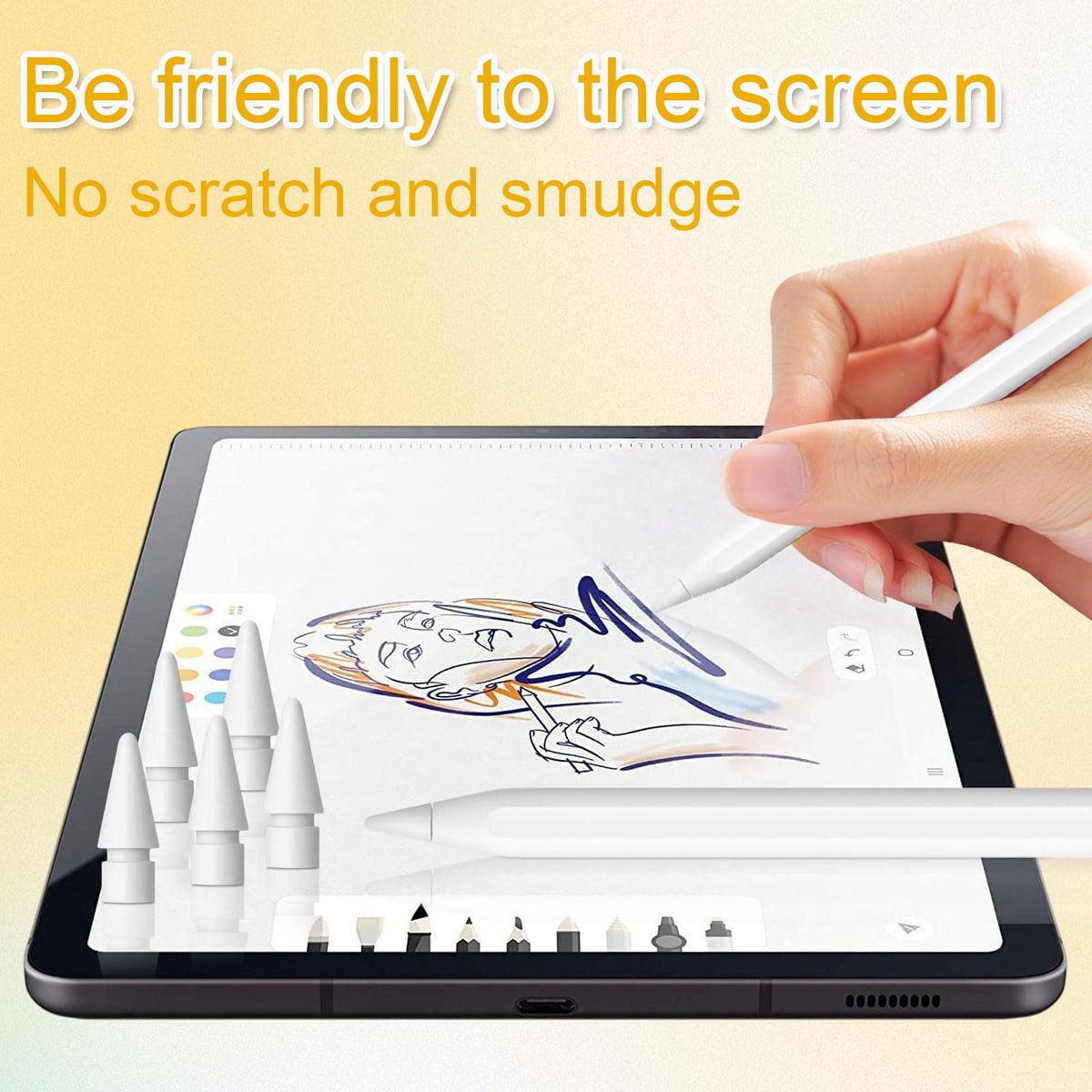 15 Packs White Pencil Tips D5612