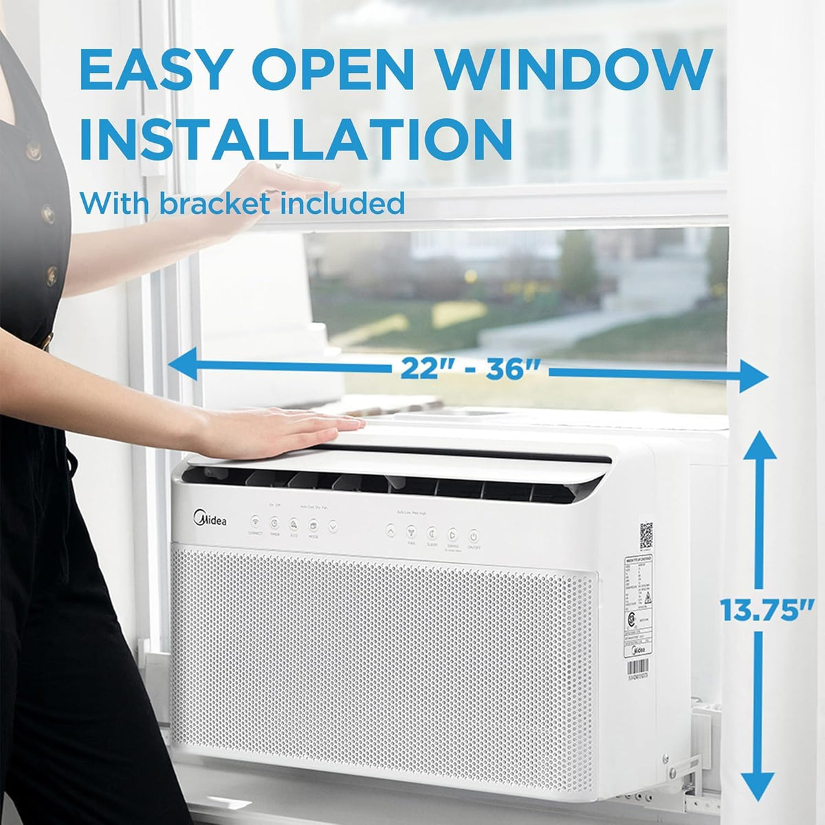 12,000 BTU U-Shaped Smart Inverter Window Air Conditioner I372