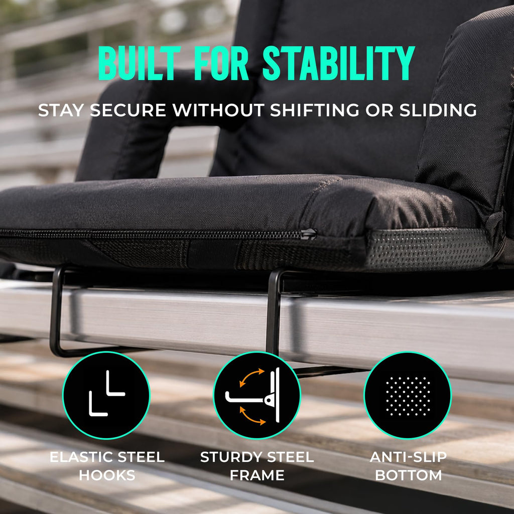 Stadium Seat with Back Support and Armrests 2-Pack L688