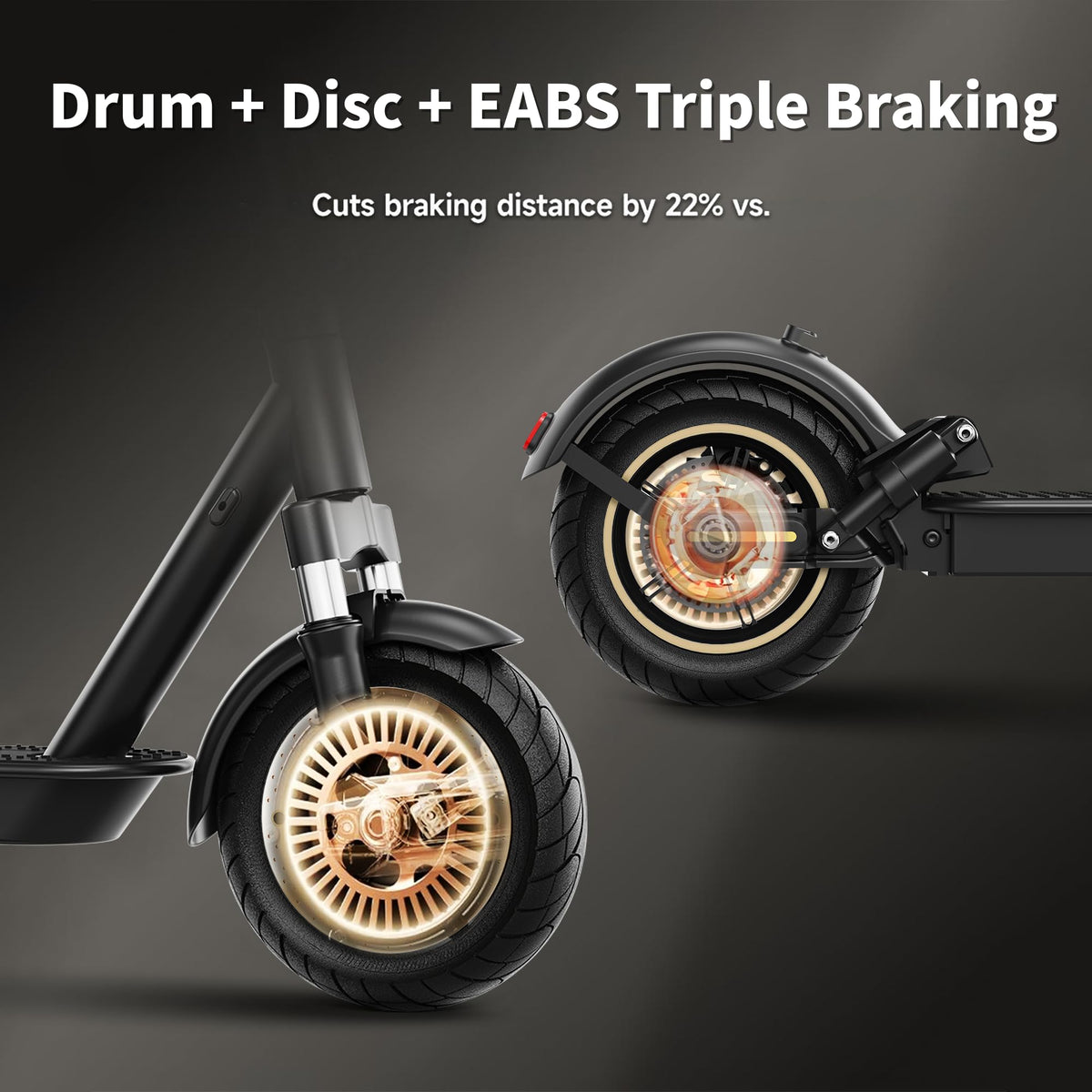 Electric Scooter with Solid Tires, Dual Suspension, Folding L2109