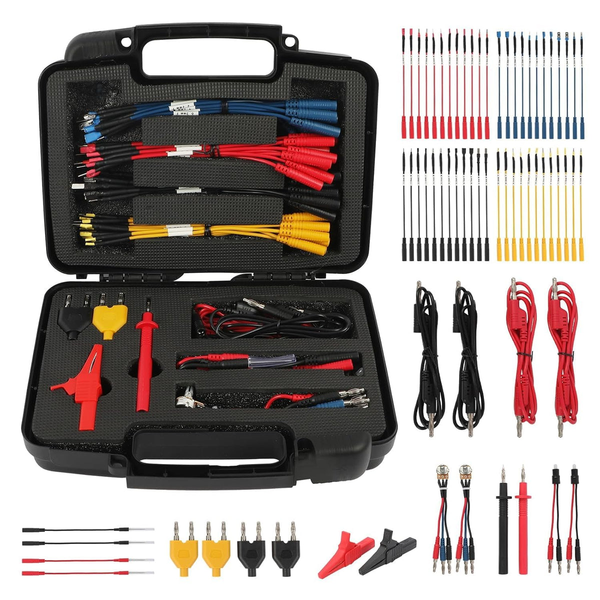 68PCS Multimeter Test Leads Kit with Alligator Clips and Banana Plug Adapters R1361