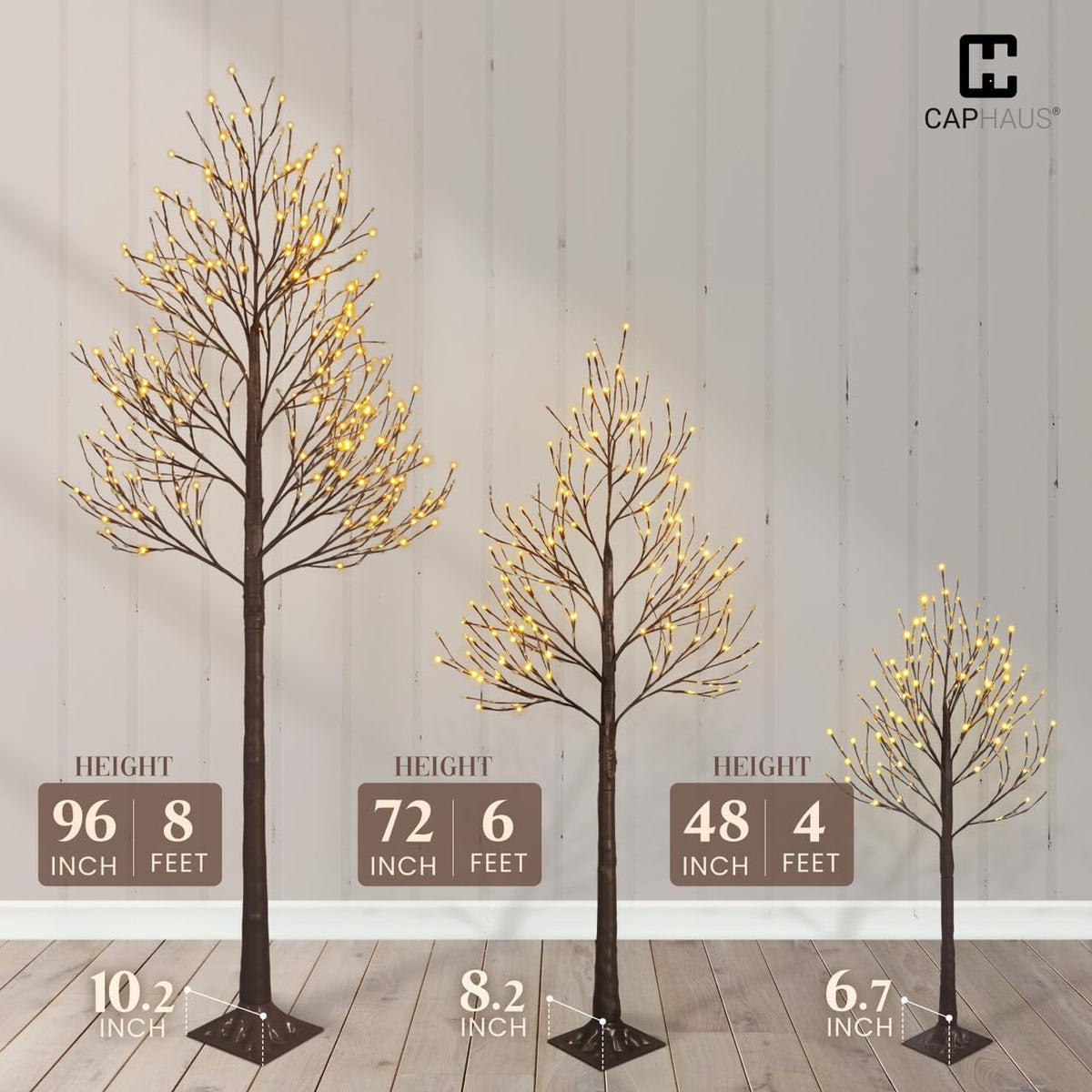 8 Feet Artificial Willow Lighted Twig Tree with 240 Warm White Lights T382