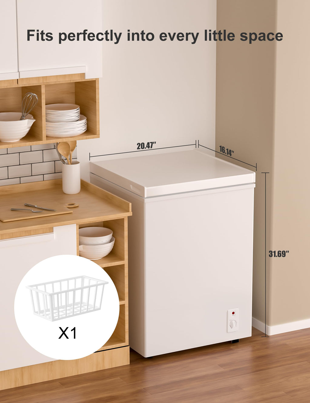 5.0 Cu Ft Compact Chest Freezer L144198