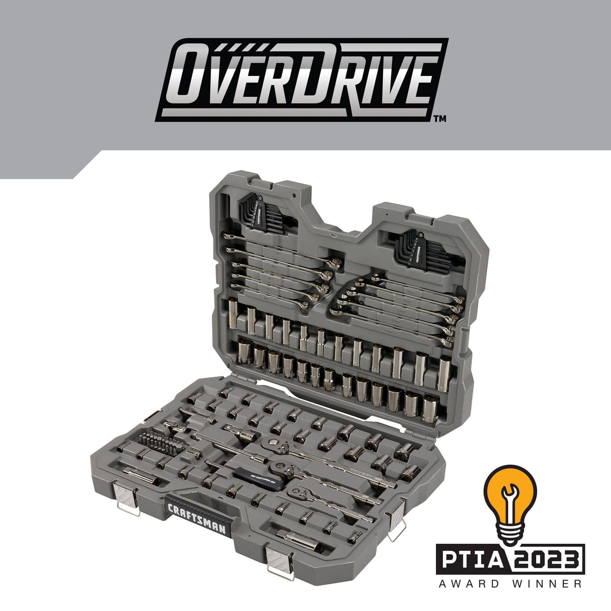 121-Piece Gunmetal Chrome Mechanics Tool Set with Hard Case G5456
