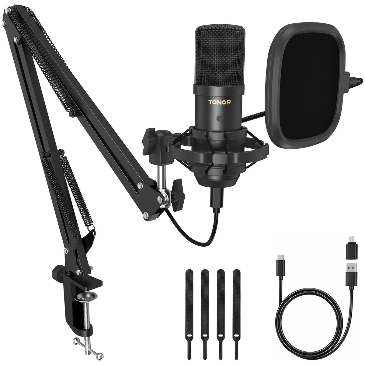 USB Condenser Microphone with Boom Arm Kit E46846