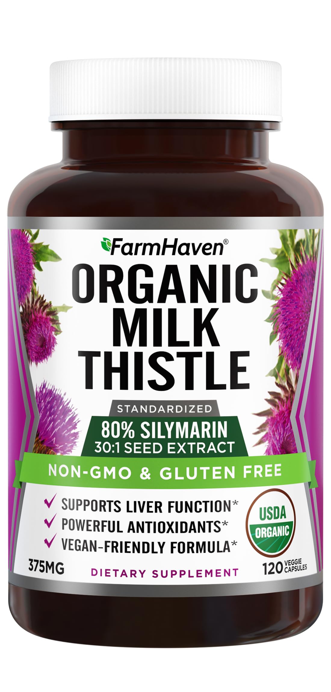 Organic Milk Thistle 120 Vegan Capsules K24508