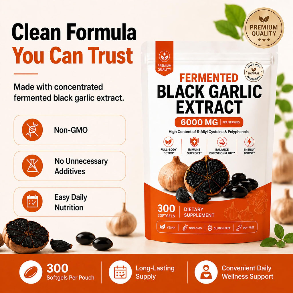 Black Garlic Extract Capsules, 300 Softgels W466639