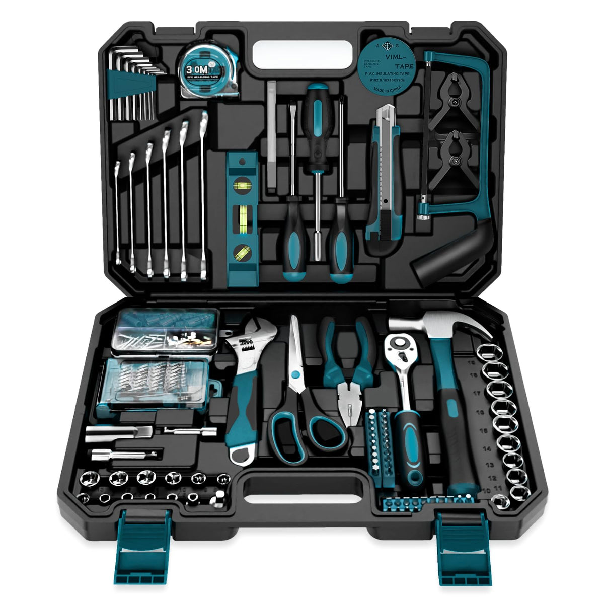 257 Pcs Portable Hand Tool Kit Set with Case G45832