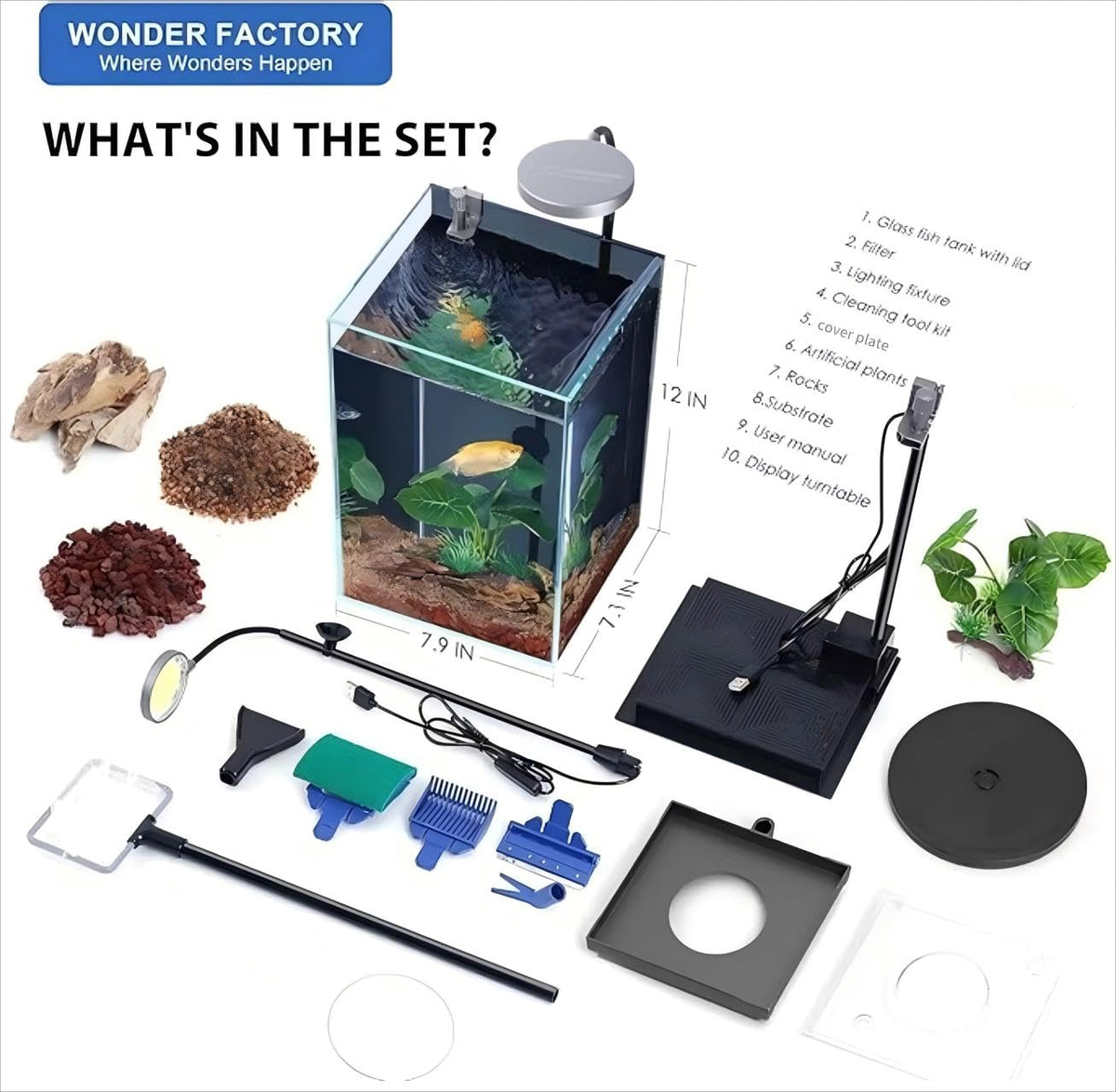 3 Gallon Fish Tank Aquarium G894941