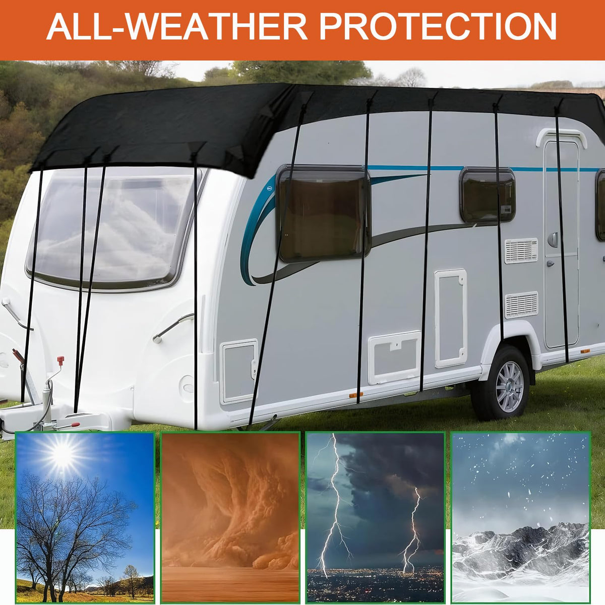 Heavy Duty Waterproof UV Resistant RV Roof Cover Z584043