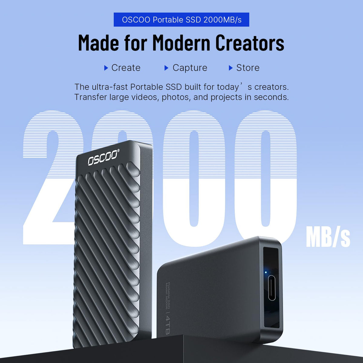 1TB USB 3.2 Gen 2 External SSD J296