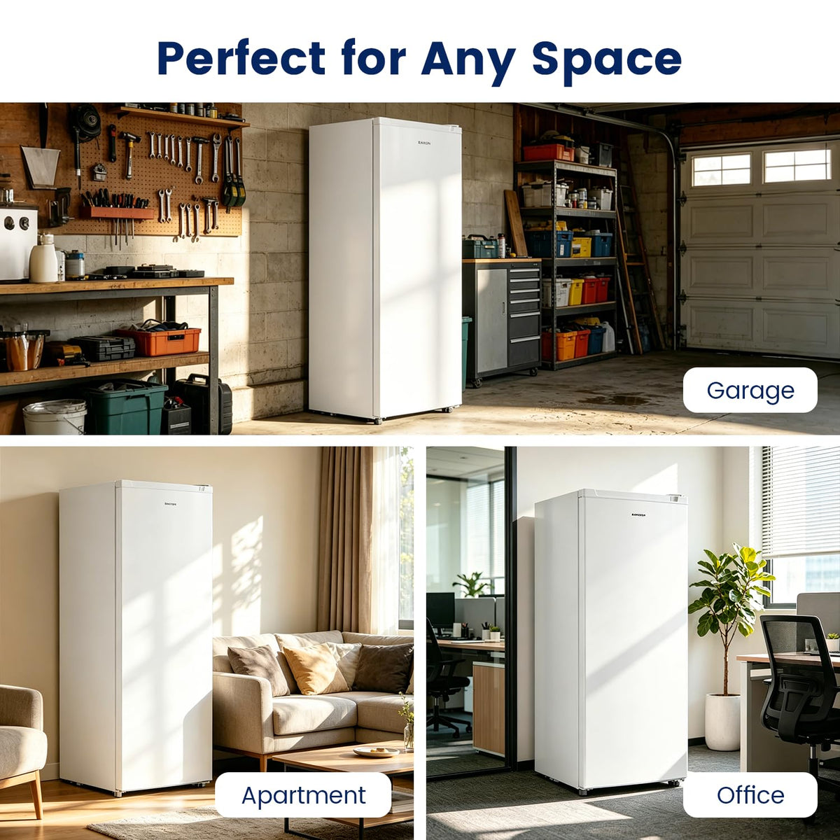 White 6.5 Cu.ft Upright Freezer X667