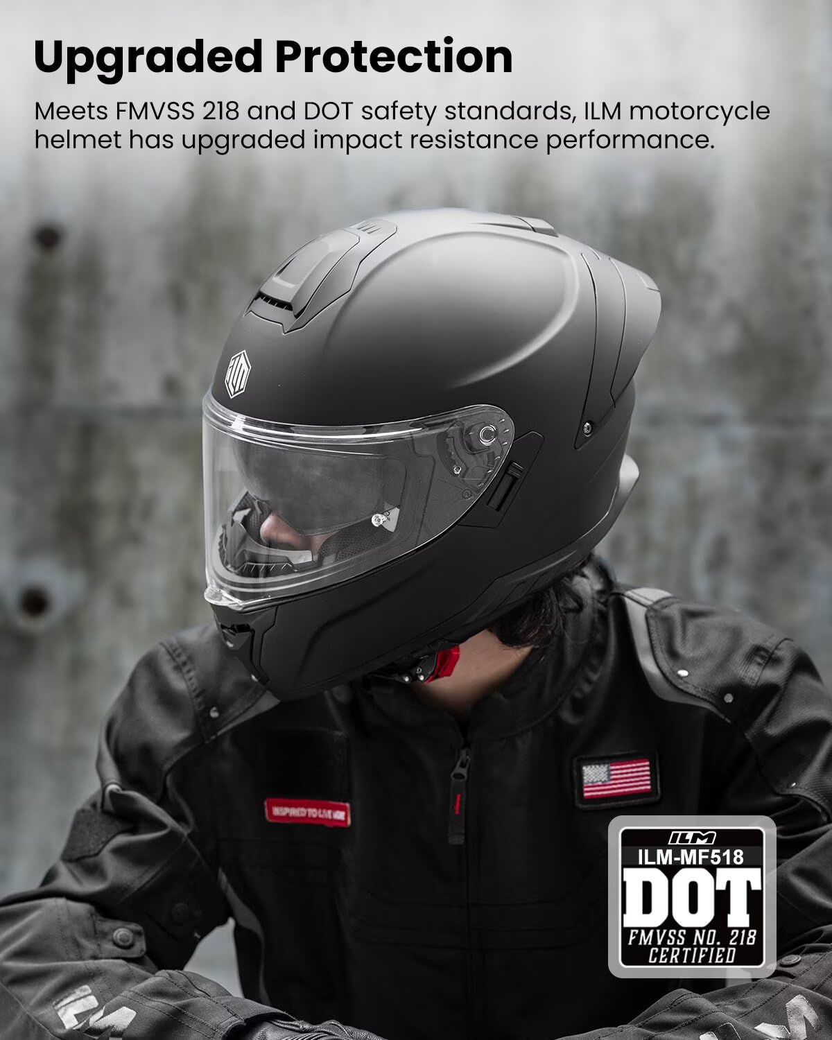 Full Face Motorcycle Helmet DOT C364249