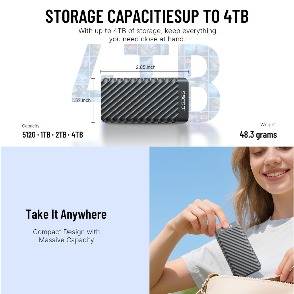 1TB USB 3.2 Gen 2 External SSD J296