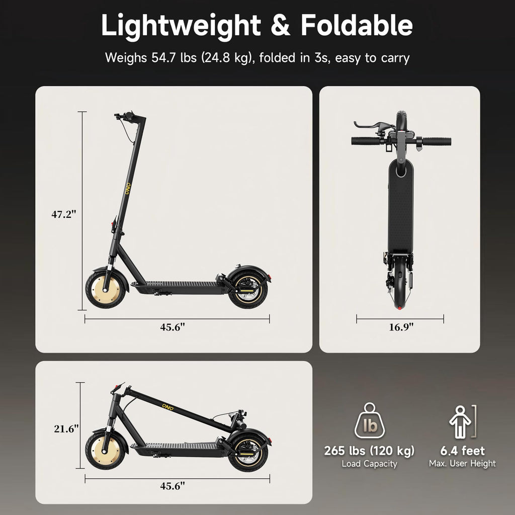 Electric Scooter with Solid Tires, Dual Suspension, Folding L2109