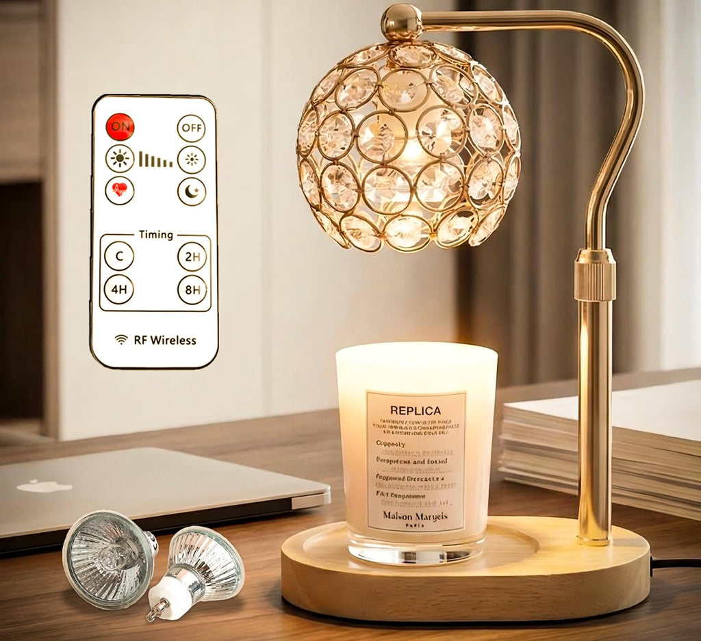 Candle Warmer Lamp with Timer & Dimmer, Adjustable Height Q42639