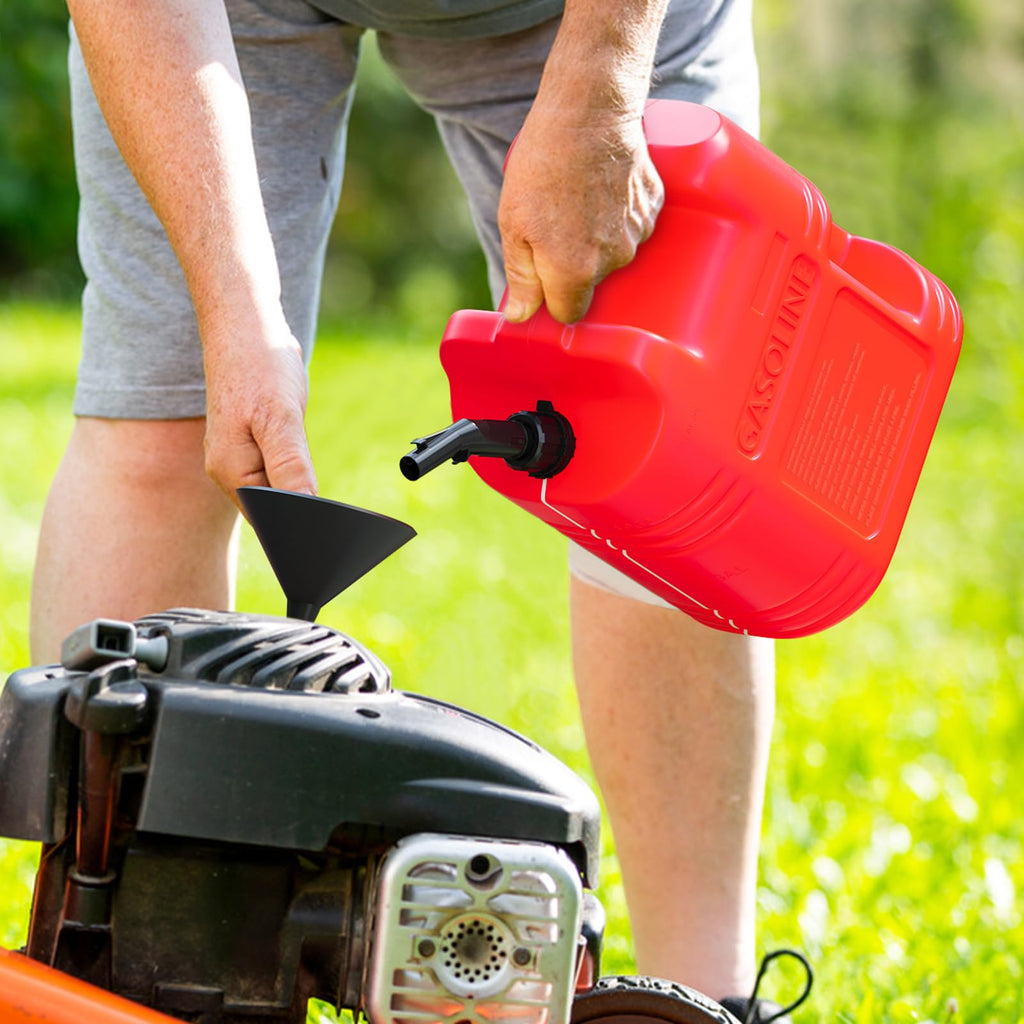 40L Portable Transfer Tank 5 Gal with L-Shaped Handle Red 4PC Q979441