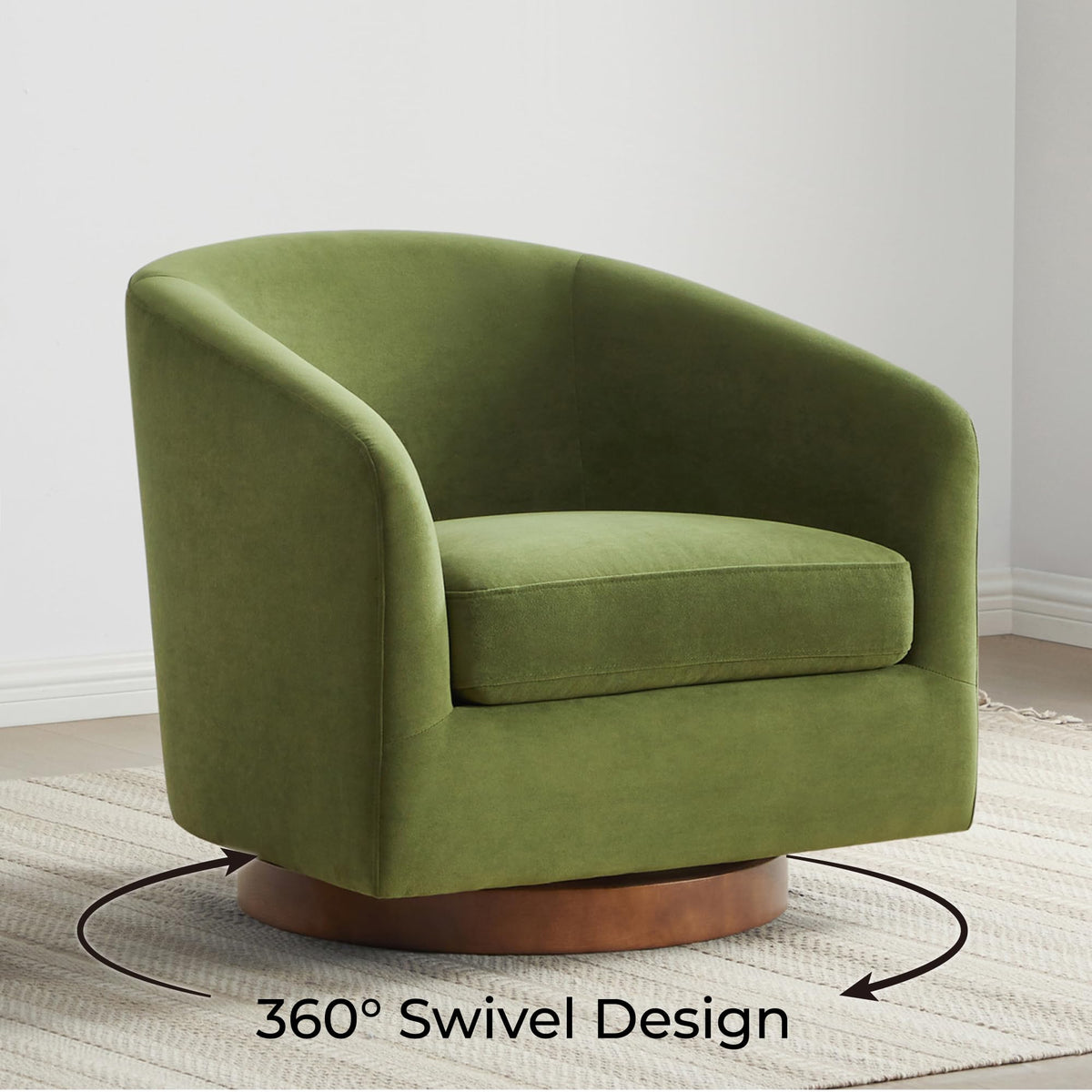 Forest Green Swivel Accent Chair Set 2 P20017
