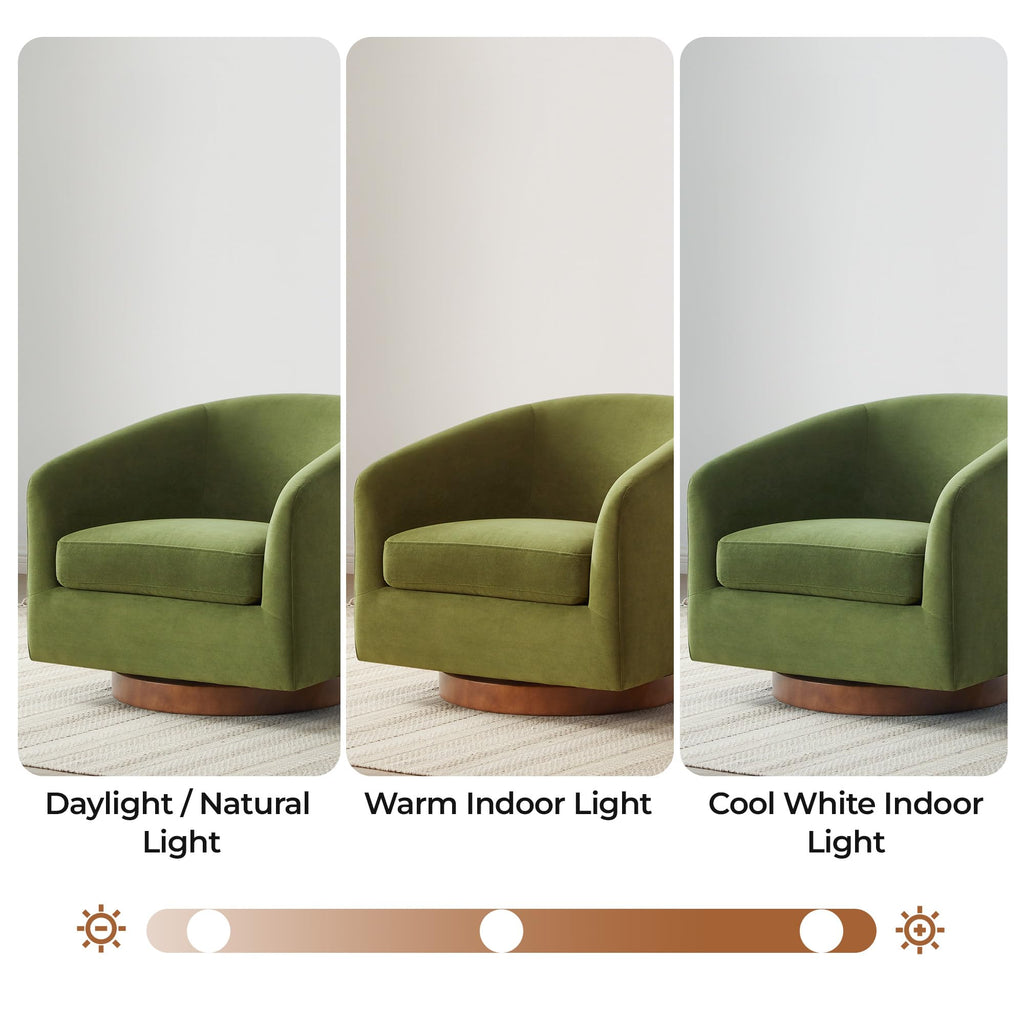 Forest Green Swivel Accent Chair Set 2 P20017