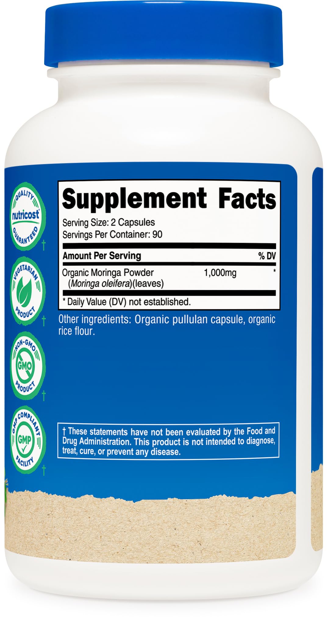 Moringa Capsules 500mg 180 Capsules Gluten Free J344