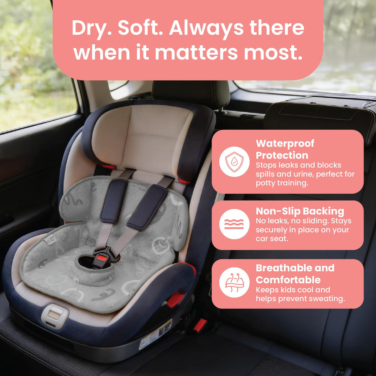 2-Pack Waterproof Machine Washable Car Seat Protector Y153847