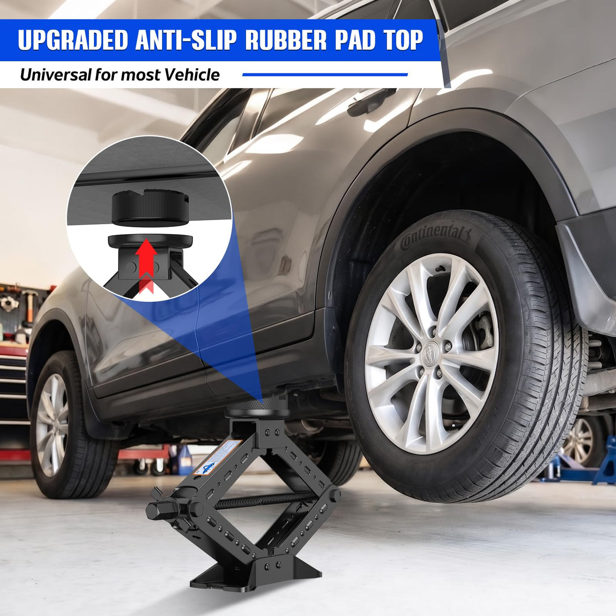 3 Ton Heavy Duty Scissor Jack Kit with Ratchet Wrench R1725