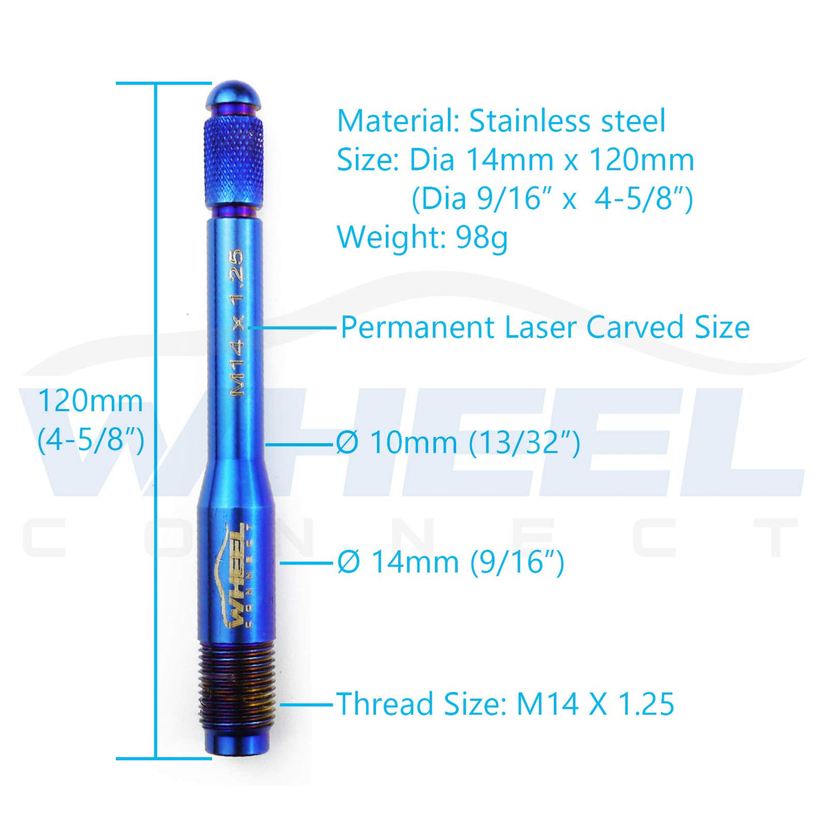 Stainless Steel Wheel Alignment Pin Set of 5 Sizes X91929