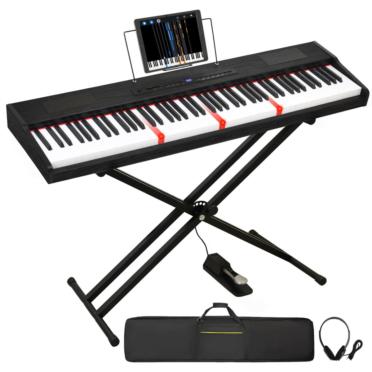 88 Key Semi Weighted Digital Piano with Stand V930
