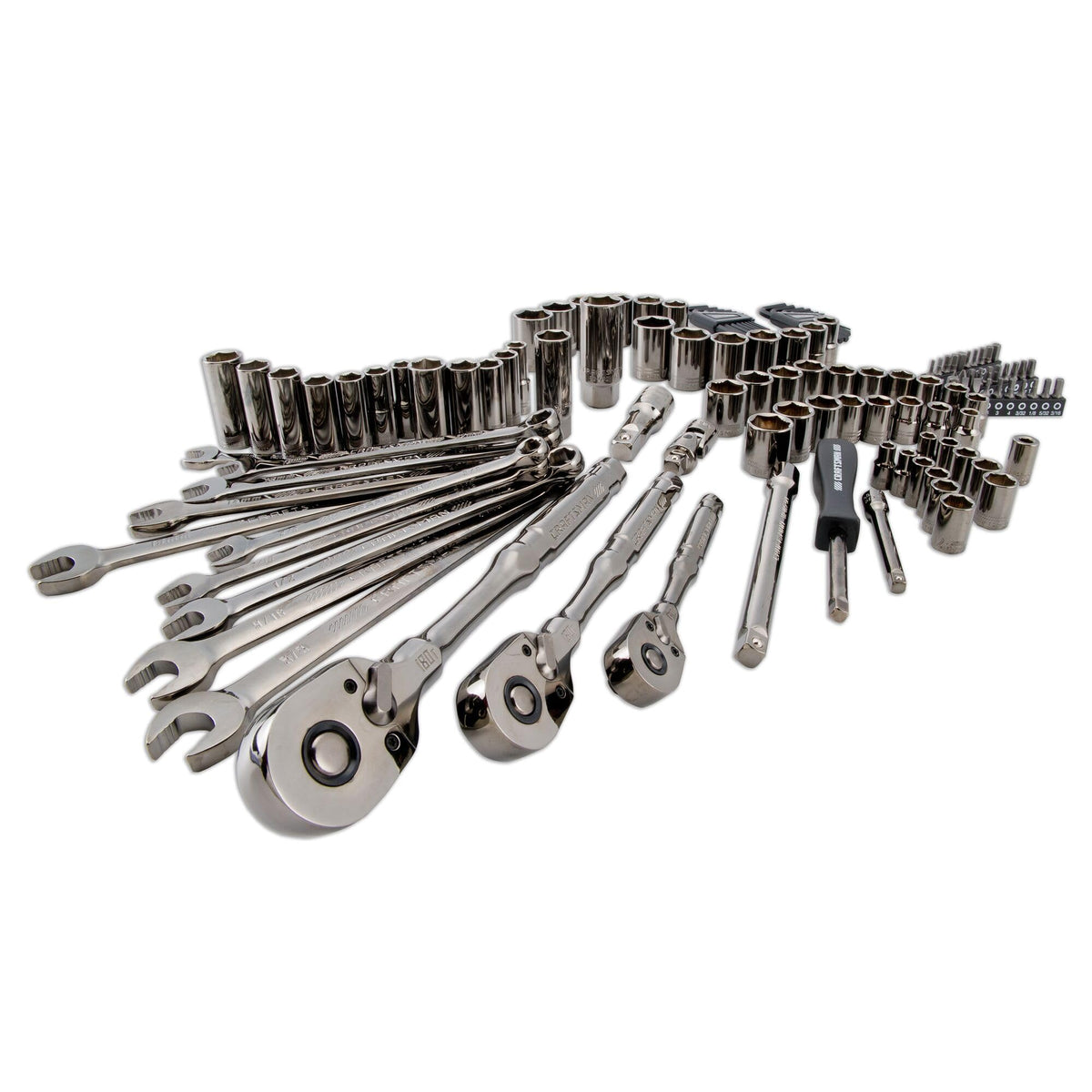 121-Piece Gunmetal Chrome Mechanics Tool Set with Hard Case G5456