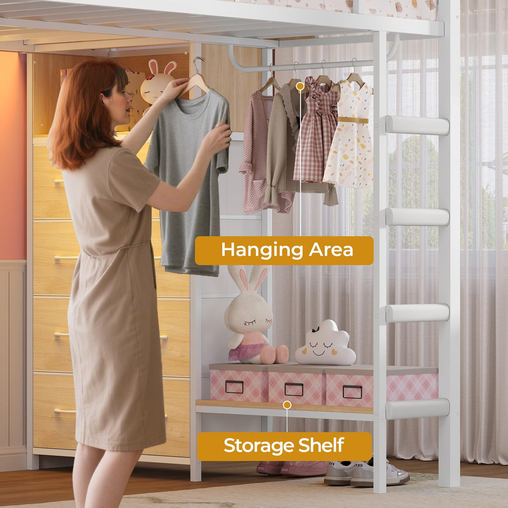 Full Over Twin Bunk Bed with 8 Storage Drawers T81712