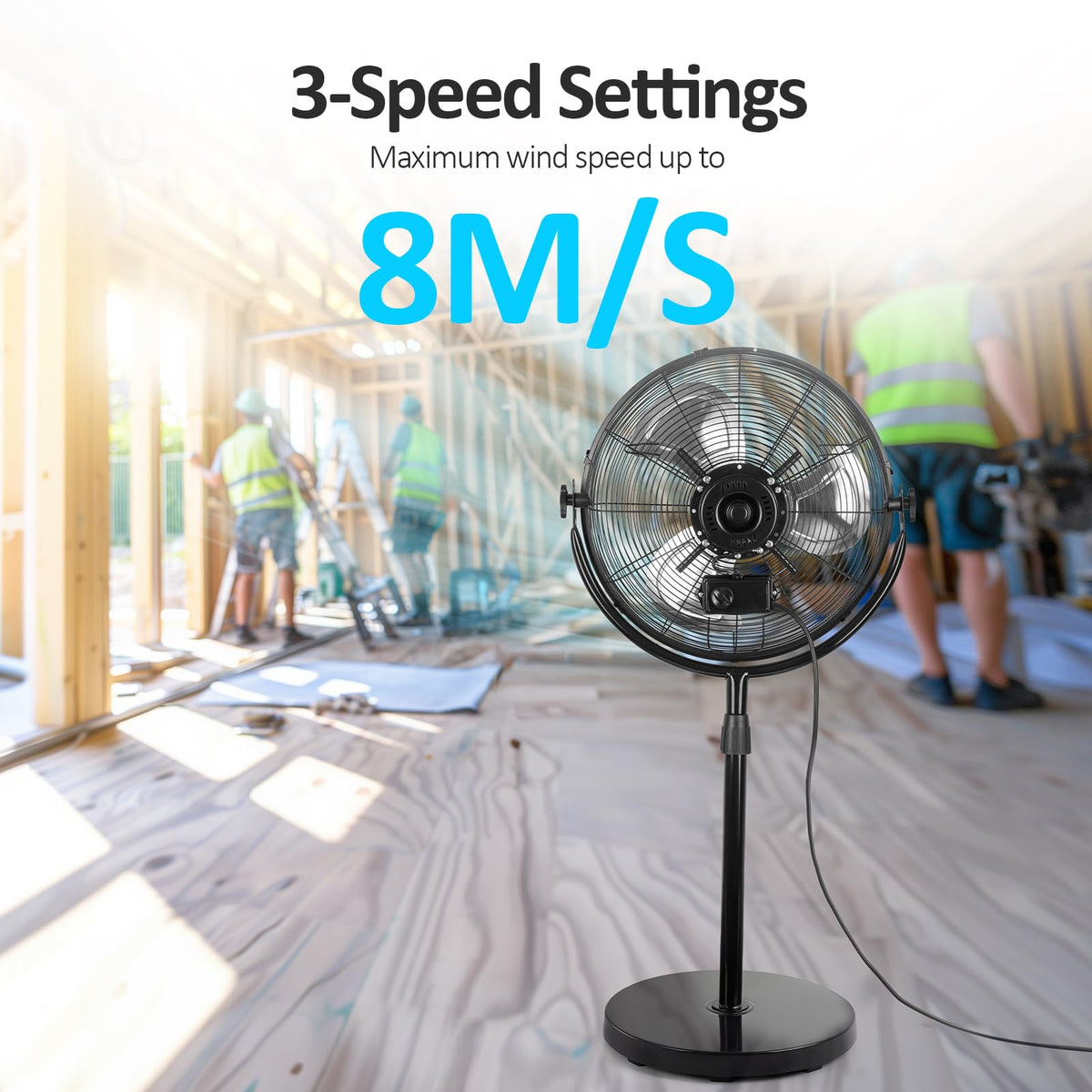 20 Inch Heavy Duty High Velocity Metal Stand Pedestal Fan E30832