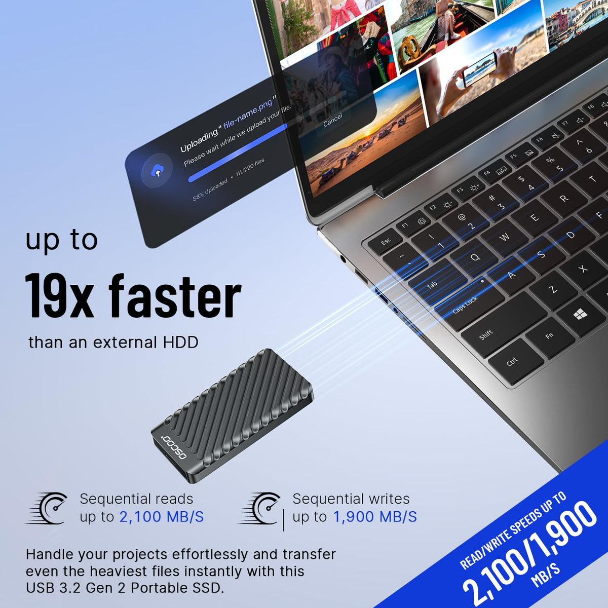 1TB USB 3.2 Gen 2 External SSD J296