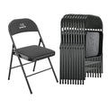 10 Pack Black Padded Folding Chairs Z327198