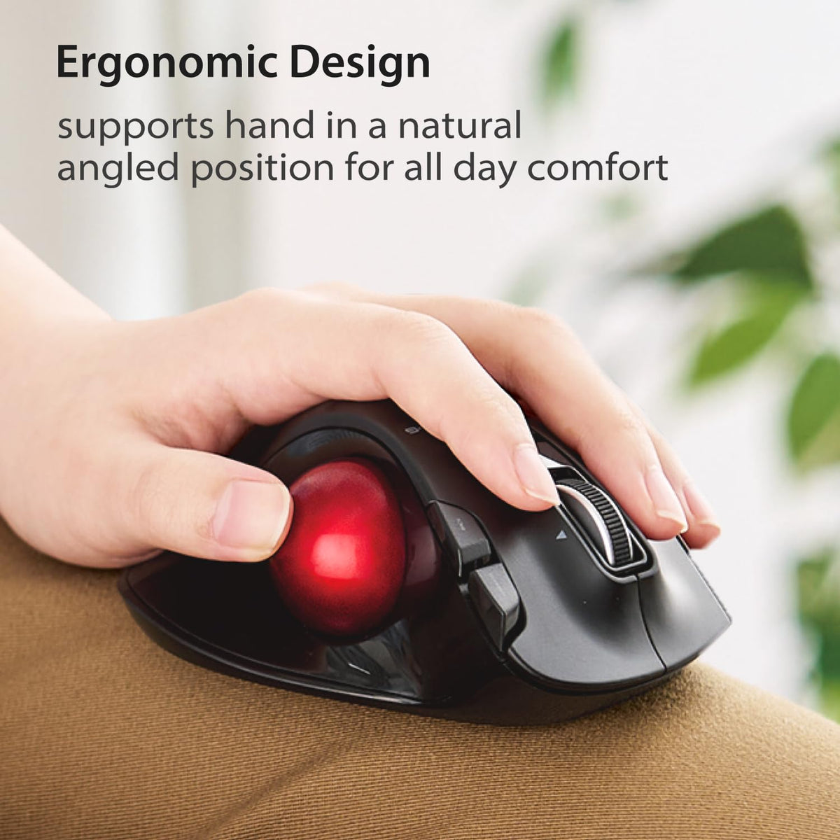Wireless Left Handed Thumb Control Trackball Mouse Q950