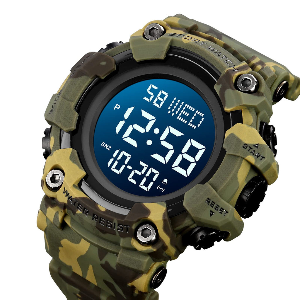 Men Digital Watch Waterproof LED Stopwatch P296