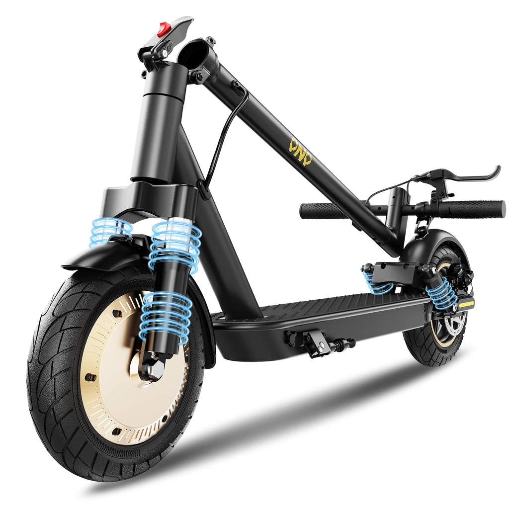 Electric Scooter with Solid Tires, Dual Suspension, Folding L2109