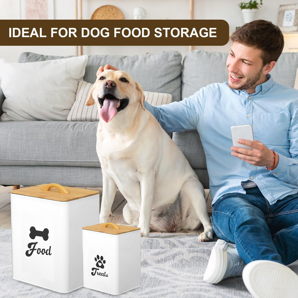 White 2PCS Airtight Dog Treat Container F59459