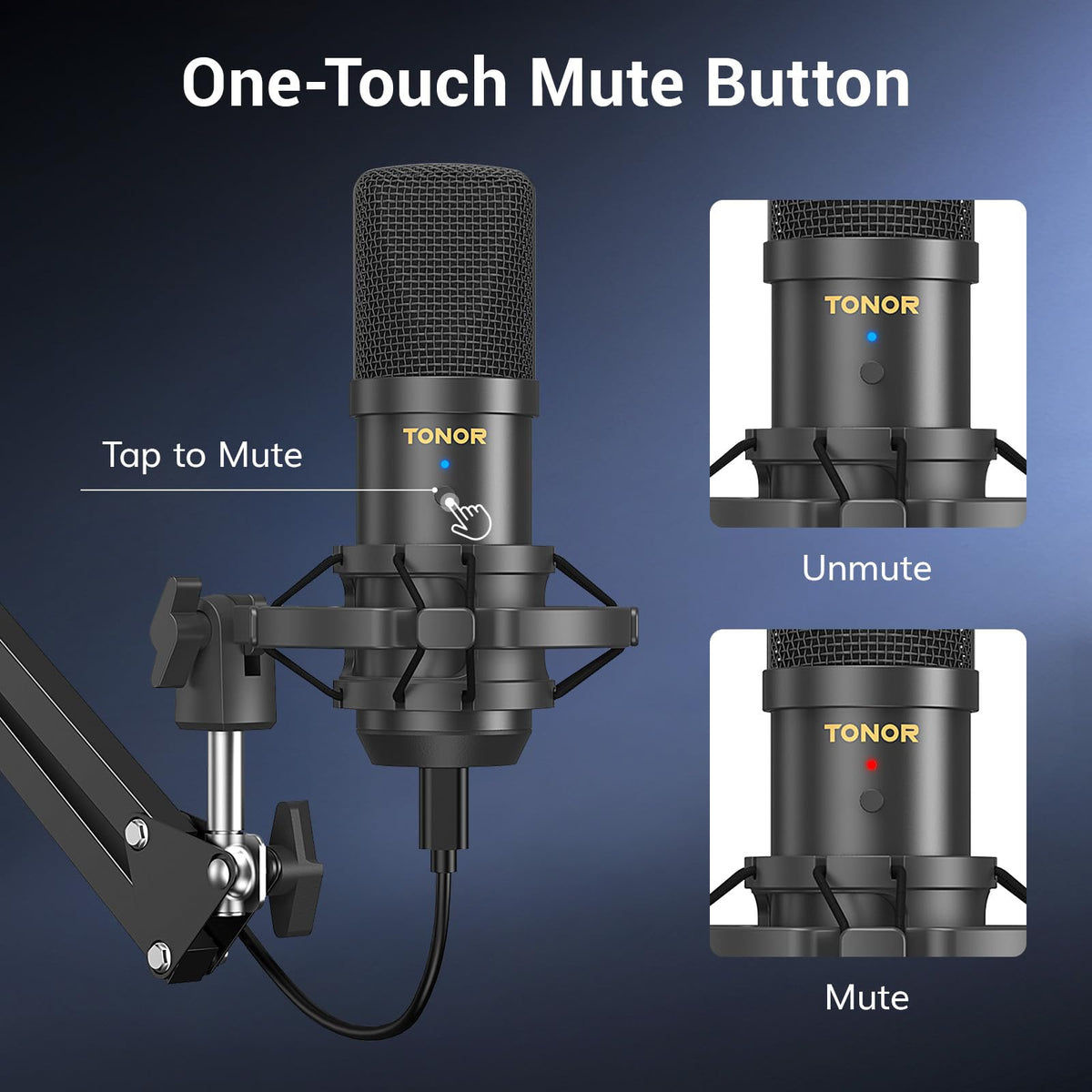USB Condenser Microphone with Boom Arm Kit E46846