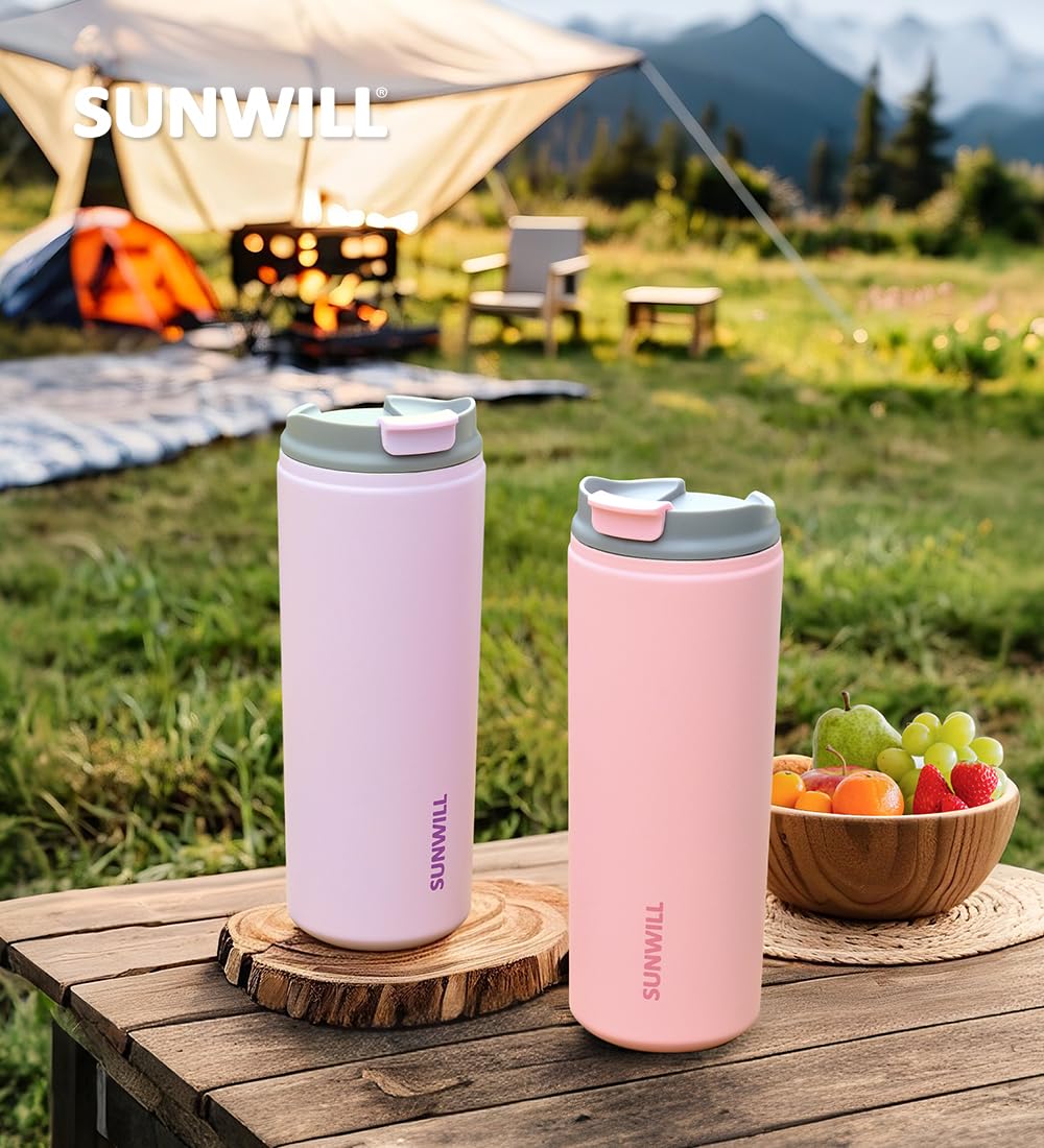 16 oz Leak Proof Stainless Steel Insulated Travel Coffee Mug D751289