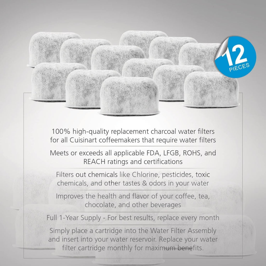 12-Pack Replacement Charcoal Water Filters O314088