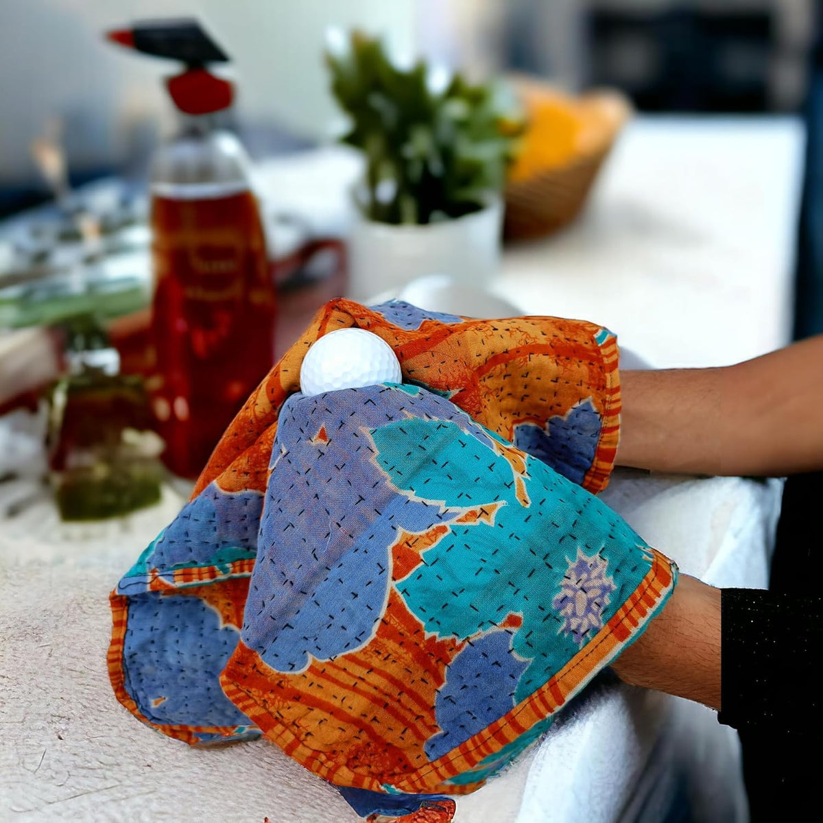 6 Pcs 100% Cotton Kantha Napkins 12 x 12 Inch S910509