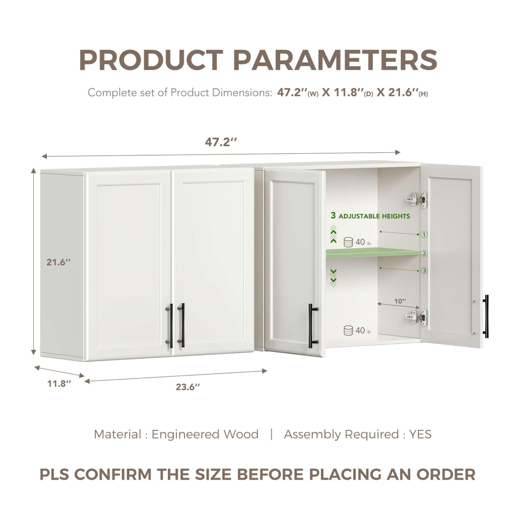 48" Wall Cabinets with Adjustable Shelf E797