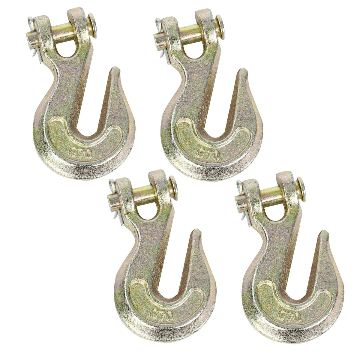 3/8 Inch Grade 70 Clevis Grab Hooks 4 Pack Q773