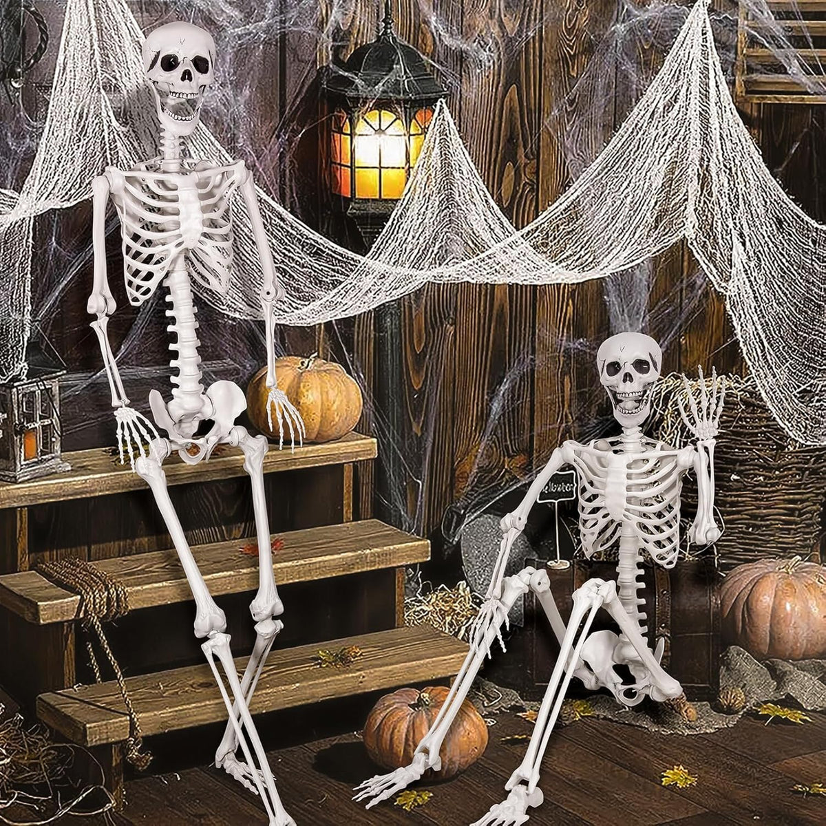 2-Pack 67" Posable Skeletons with Movable Joints I743740